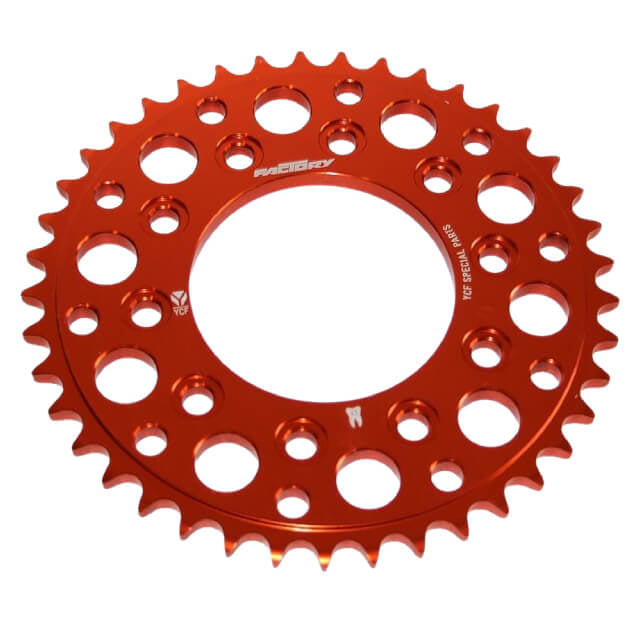 Corona Pitbike Z-47 420 5 agujeros Aluminio Naranja YCF