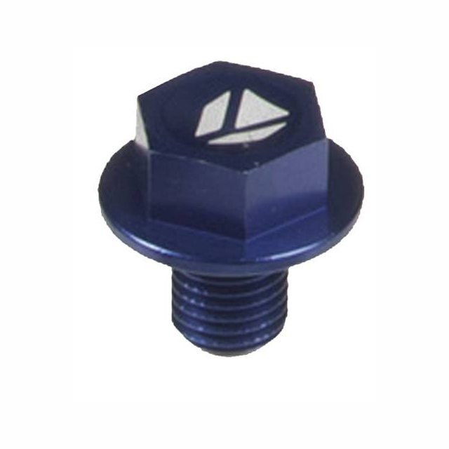 Tapón vaciado aceite CNC imantado Pitbike Azul