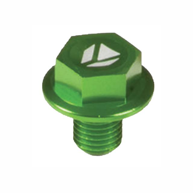 Tapón vaciado aceite CNC imantado Pitbike Verde