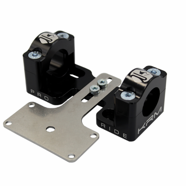 Torretas de manillar 28mm reforzadas KRM - Negro