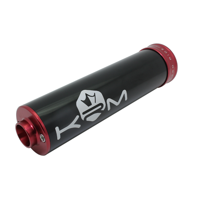 Silenciador 70-90cc aluminio 2019 KRM - Negro / Rojo