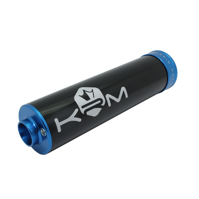 Silenciador 90-110cc aluminio 2019 KRM - Negro / Azul
