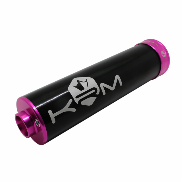 Silenciador 70-90cc aluminio 2019 KRM - Negro / Rosa