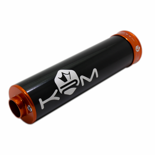 Silenciador 70-90cc aluminio 2019 KRM - Negro / Naranja