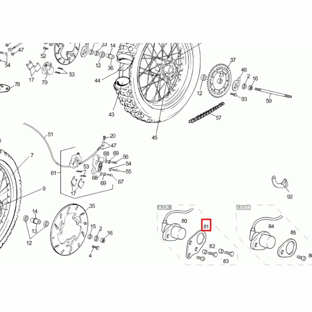Soporte sensor cuentakilómetros Rieju 50-125 MRX/RS2/SMX