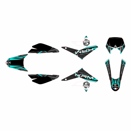 [KR555F] Kit pegatinas KRM Derbi X-Treme / Gilera SM 11-17 - Turquesa