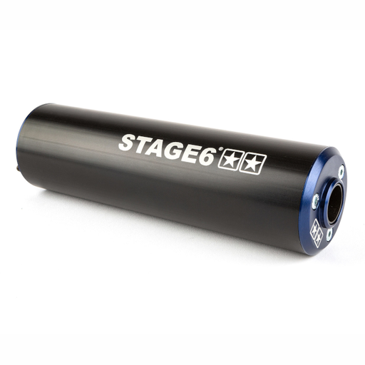 [S6-96ET030/BL] Silenciador Stage6 50-80cc lado izquierdo - Azul/Negro