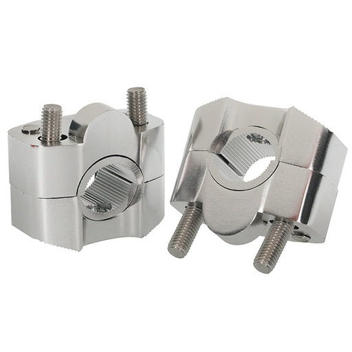 [AP52HB022.28.SI] Torretas Manillar 22/28mm plata AllPro