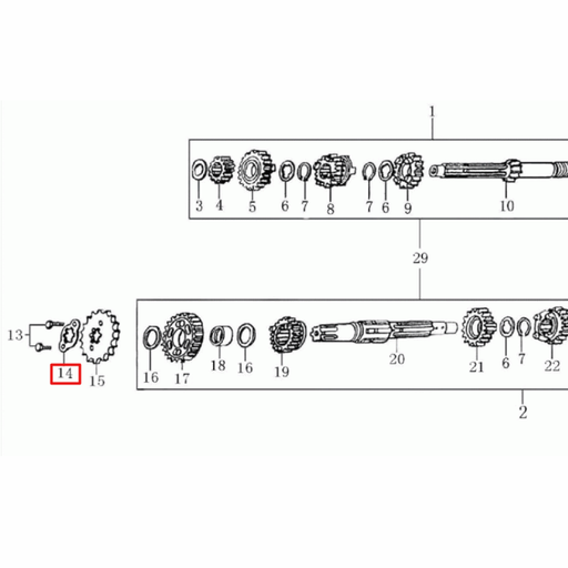 [0/227.008.0014] Chapa seguridad piñón Rieju 125 Marathon