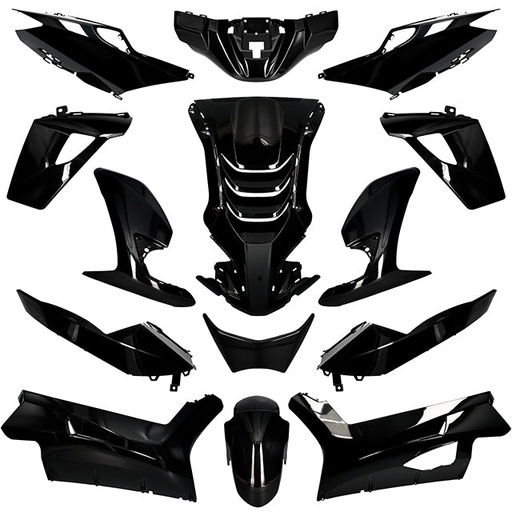 [AP55BP10.926.BK] Kit de carenados Peugeot Speedfight 4 14 piezas Allpro - Negro metálico