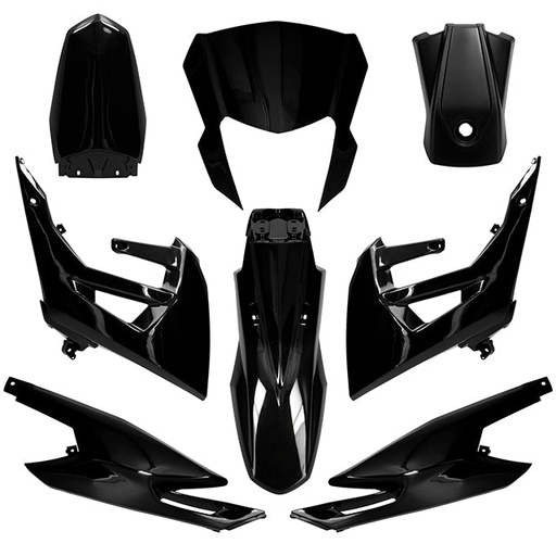 [AP55BP10.985.IBK] Kit de carenados Derbi Senda DRD Racing 18-20 8 piezas inyeción AllPro - Negro