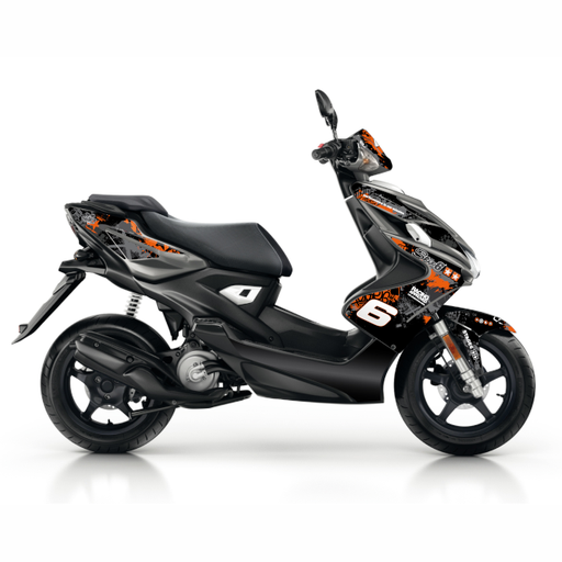 [S6-056602/BK] Kit de pegatinas Stage6 Yamaha Aerox / Nitro >2013 - Naranja / Negro