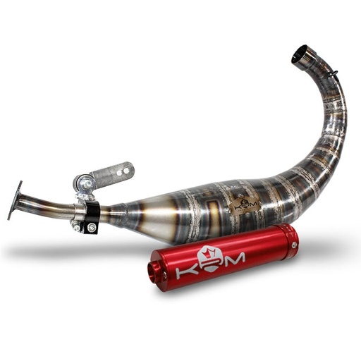 [KR183F/RE] Escape Derbi 90-100cc KRM - Silenciador Rojo