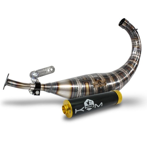 [KR183F/BK-GO] Escape Derbi 90-100cc KRM - Silenciador Negro/Oro