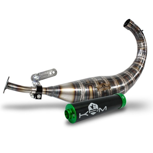 [KR183F/BK-GR] Escape Derbi 90-100cc KRM - Silenciador Negro/Verde