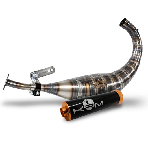 [KR183F/BK-OR] Escape Derbi 90-100cc KRM - Silenciador Negro/Naranja