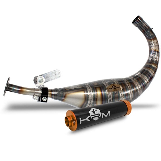 [KR257F/BK-OR] Escape Minarelli AM6 90-100cc KRM - Silenciador Negro/Naranja