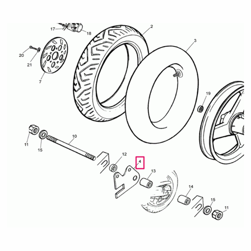 [0/000.980.0315] Soporte pinza de freno trasera Rieju 50 RS1