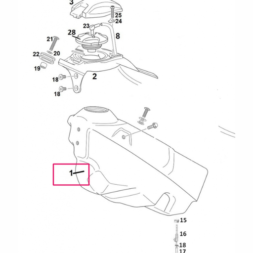 [0/000.030.5006] Depósito de gasolina Rieju 50 MRT