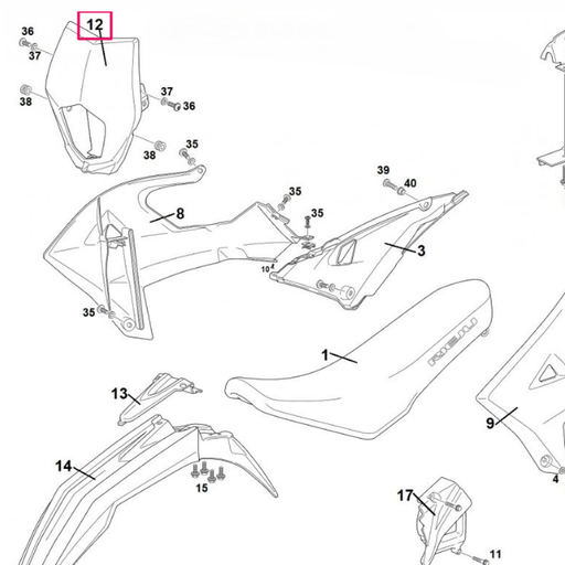 [0/R00.620.5063] Portafaro Rieju 50 MRT 2022 - Negro
