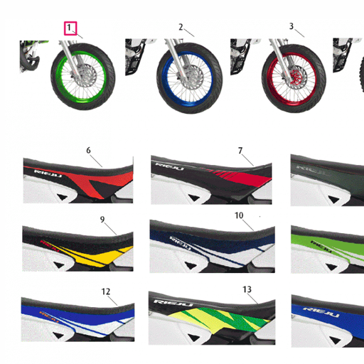 [0/000.120.5450] Rueda trasera 17" completa sin neumático Rieju 50 MRT / 125 Marathon - Verde