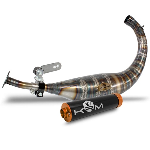 [KR254F/BK-OR] Escape Derbi 80-90cc KRM - Silenciador Negro/Naranja