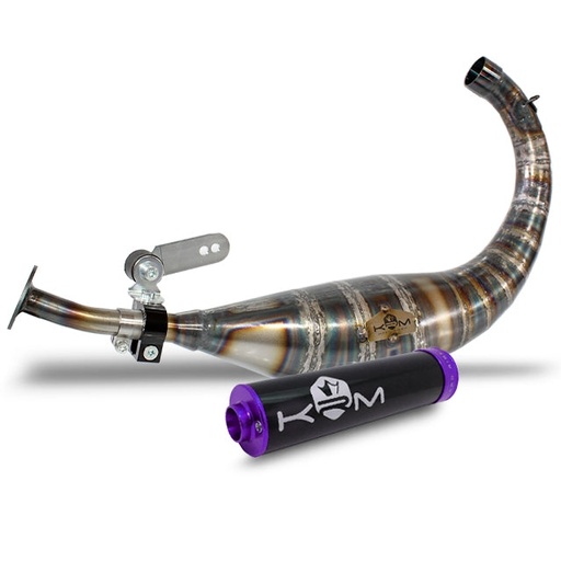 [KR254F/BK-PU] Escape Derbi 80-90cc KRM - Silenciador Negro/Violeta