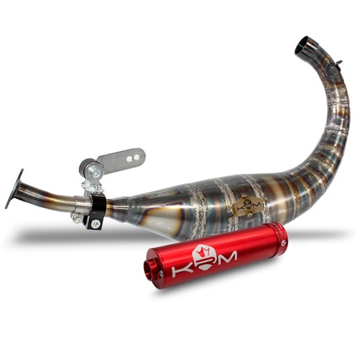 [KR254F/RE] Escape Derbi 80-90cc KRM - Silenciador Rojo