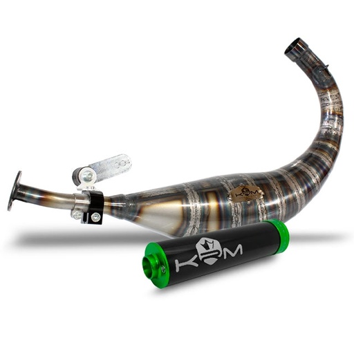 [KR256F/BK-GR] Escape Minarelli AM6 80-90cc KRM - Silenciador Negro/Verde