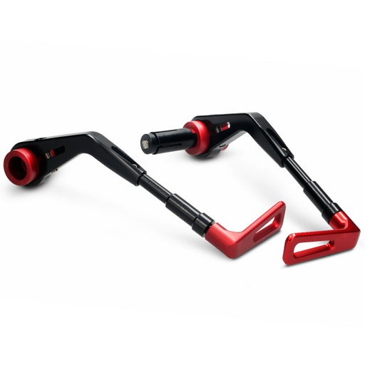[VCR-SD750/RE] Protector de manetas universal aluminio CNC Voca Racing - Rojo