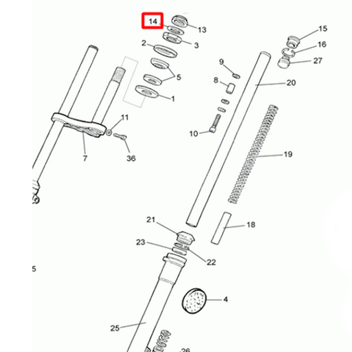 [0/000.440.0040] Arandela tija GT-TT Rieju RS1 50
