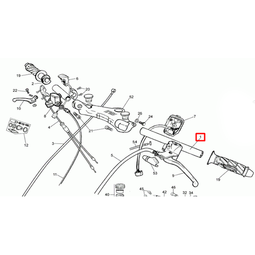 [0/000.170.0200] Semi-manillar derecho o izquierdo Rieju RS1 50cc
