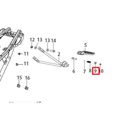 [0/000.440.4035] Arandela estribera pasajero Rieju Century 125