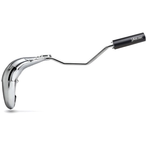 [TUB807TBCR-25] Escape Motorhispania / Rieju RR / Yamaha DT Yasuni CROSS ML Cromado lado izquierdo (CE) - Silenciador Negro