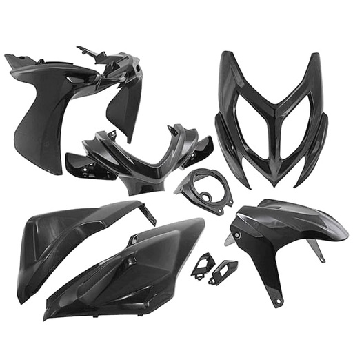 [AP55BP10.951.DG] Kit de carenados Yamaha Aerox / MBK Nitro desde 2013 9 piezas AllPro - Gris Metalizado BMW