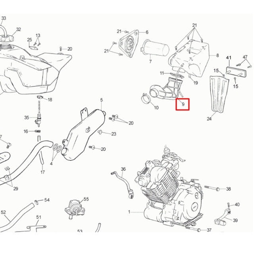 [0/000.360.6019] Tobera filtro de aire Rieju MRX / SMX 125 02-05