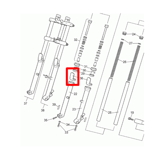 [0/000.220.8010] Protector retén horquilla Rieju 50-125-250 Tango - 1 unidad