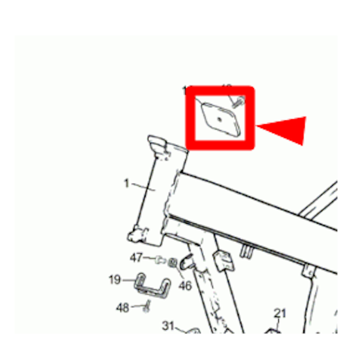 [0/000.630.5000] Pletina plástico chasis Rieju 50 MRX / SMX