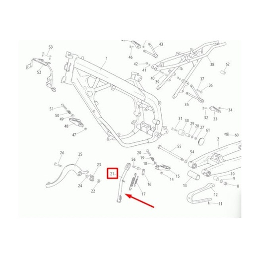 [0/000.210.8001] Caballete lateral Rieju 50 MRT / 125-250 TangoCaballete lateral Rieju 50 MRT / 125-250 Tango