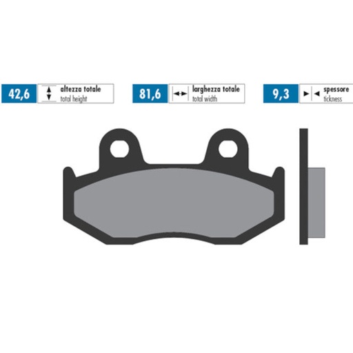 [174.0034] Pastillas de freno Polini For Race Honda SH 125 01-08 - Orgánico