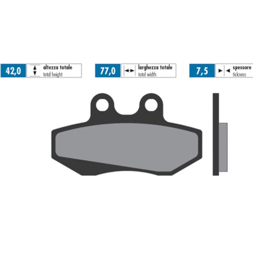 [174.0055] Pastillas de freno Polini For Race delanteras Derbi Senda DRD Racing / Rieju RR - Orgánico