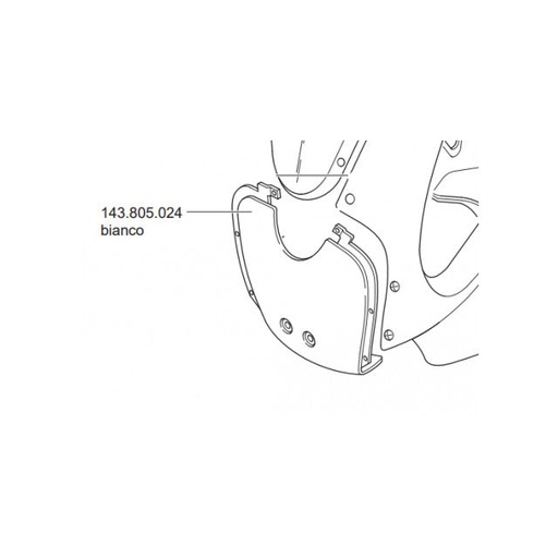 [143.805.024] Placa frontal cúpula Minimoto Polini 910/911/GP3/GP4/GP5