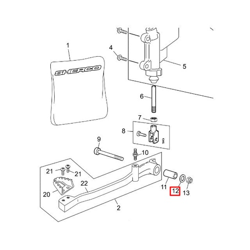 [SH-C430] Arandela pedal de freno original Sherco 50cc