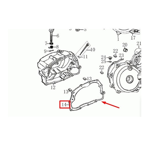 [0/227.003.0014] Junta tapa embrague Rieju Marathon / Tango 125