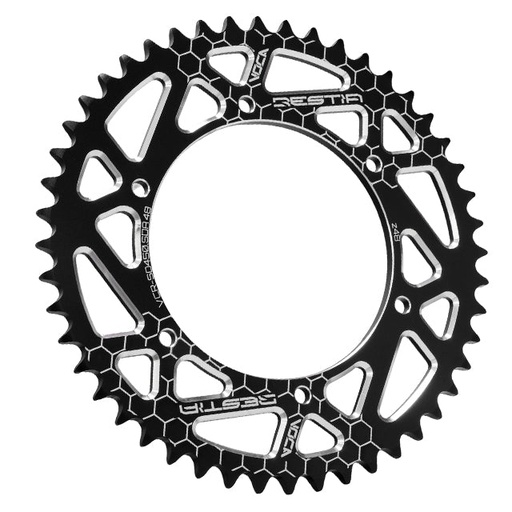 [VCR-SD450.SDA.48/BK] Corona Derbi Senda SM DRD /GPR Nude / Aprilia RS4 Z-48 420 Aluminio CNC VOCA - Negro