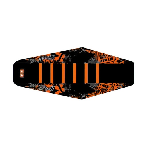 [S6-059262/BK] Funda asiento Derbi X-Treme / X-Race >2011 Stage6 - negro/naranja