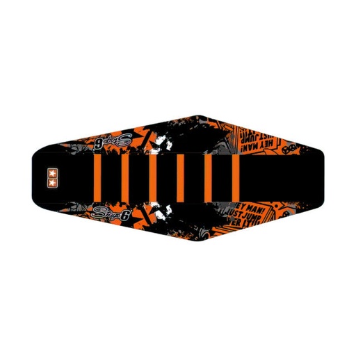 [S6-059262/WH] Funda asiento Derbi X-Treme / X-Race >2011 Stage6 - blanco/naranja