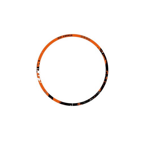 [S6-0512.1/BK] Kit de adhesivos llantas 12" Stage6 - Naranja / Negro