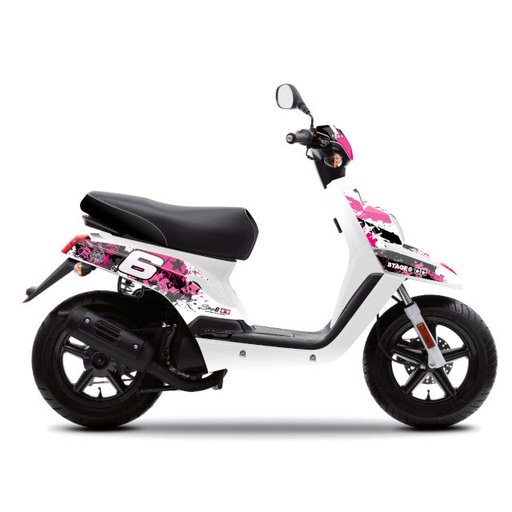 [S6-056801/PK] Kit de adhesivos Yamaha Bw's / Booster >2004 Stage6 - Rosa / Negro 