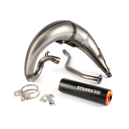 [S6-9118810/BO] Escape Yamaha DT 50 Stage6 Streetrace High Mount - Naranja / Negro